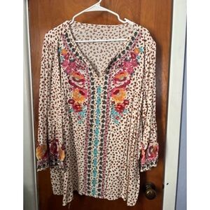 Floral Embroidered Women's Top